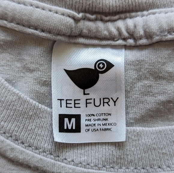 3/$15 Geeky Grey Graphic T-shirt Cats Portal video game design - Tee Fury - Picture 9 of 9